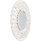 Specchio da parete - Design rotondo Boho Bali bianco (60 cm) - Lenai