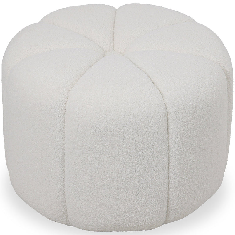 Pouf Round Bouclé Fabric - Harley