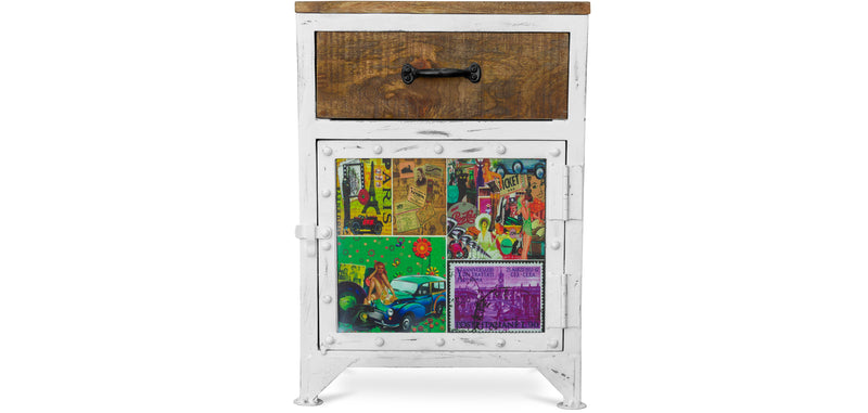 Table de nuit imprimée - Bois - Colin