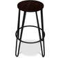 Round Stool - Industrial Design - Wood and Metal - 74cm - Hairpin Legs