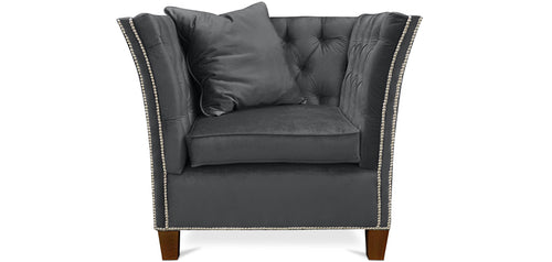 McLane Chesterfield buttoned armchair  - velvet