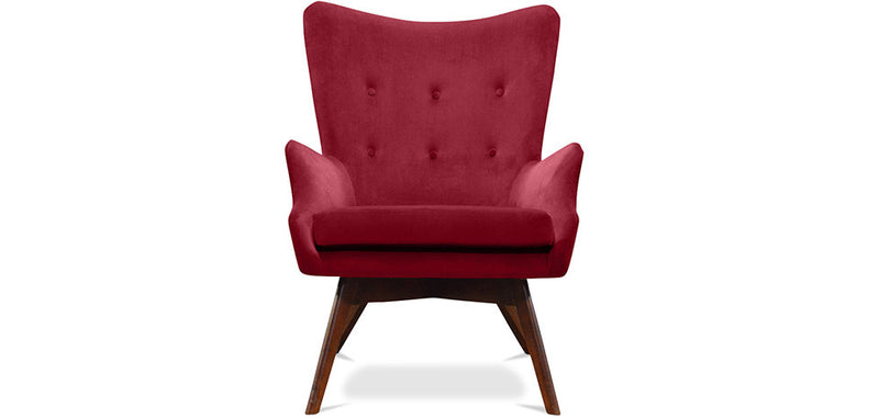Sillón Jensen de estilo escandinavo - Terciopelo