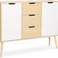 Buffet en Bois - Design Scandinave - 3 tiroirs - Roger