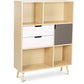 Biblioteka drewniana - skandynawski design - Pol