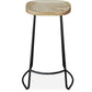 Barstol - Industriell design - Tre og metall - 76cm - Adriel