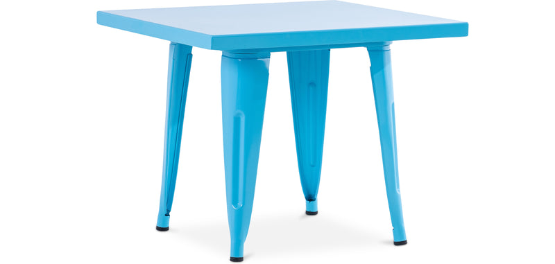 Table carrée pour enfants - Industrielle - Métal - 60cm - Stylix