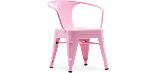 Chaise enfant avec accoudoirs - Chaise enfant design industriel - Acier - Stylix