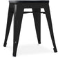 Taburete Diseño Industrial - Madera y Acero - 46cm - Stylix