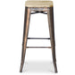 Bar Stool - Industrial Design - Steel & Wood - 76cm - Stylix