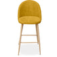 Tabouret tapissé en tissu - design scandinave - 73cm - Evelyne