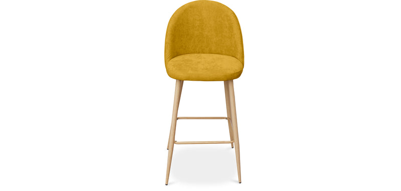 Tabouret tapissé en tissu - design scandinave - 73cm - Evelyne