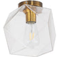 Lampe de plafond en cristal - Monture encastrée design rétro - Avo