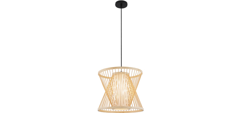 Lampe de plafond en bambou - Lampe suspendue de style boho Bali - Ketut