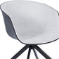 Upholstered Office Chair with Armrests - Desk Chair with Castors - Black and White - Jodie - gallery 9