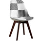 Dining chair - upholstered in black and white patchwork - New edition - Sam