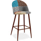 Tabouret Rembourré en Patchwork - Style Scandinave - Patty