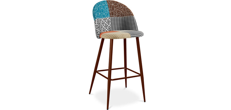Tabouret Rembourré en Patchwork - Style Scandinave - Patty