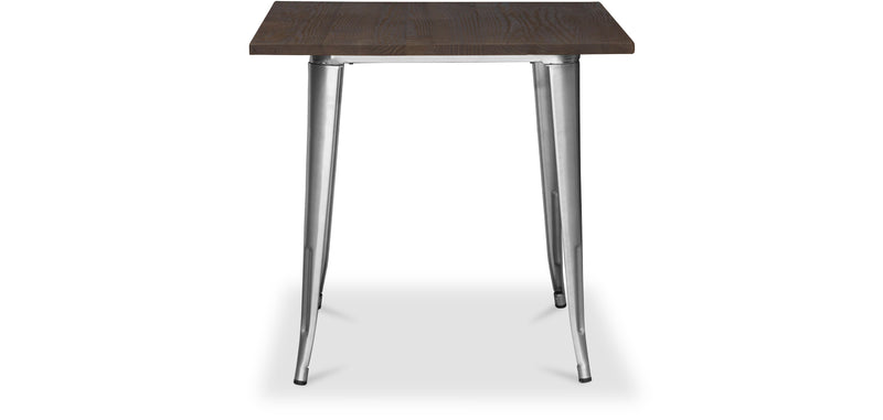 Table à manger carrée - Design industriel - Bois et métal - Stylix