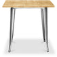 Table à manger carrée industrielle - Bois et métal - Stylix