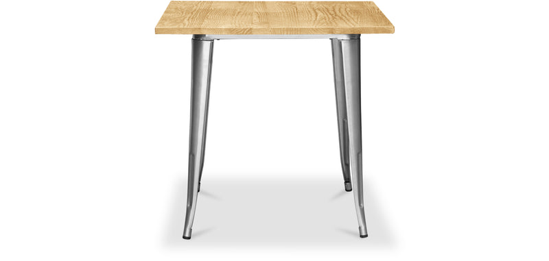 Square Industrial Dining Table - Wood and Metal - Stylix - gallery 3