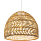 Hanging Lamp Boho Bali Style Natural Rattan - 40 cm - Hoa - gallery 2