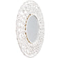 Wall Mirror - Round White Boho Bali Design (60 cm) - Lenai