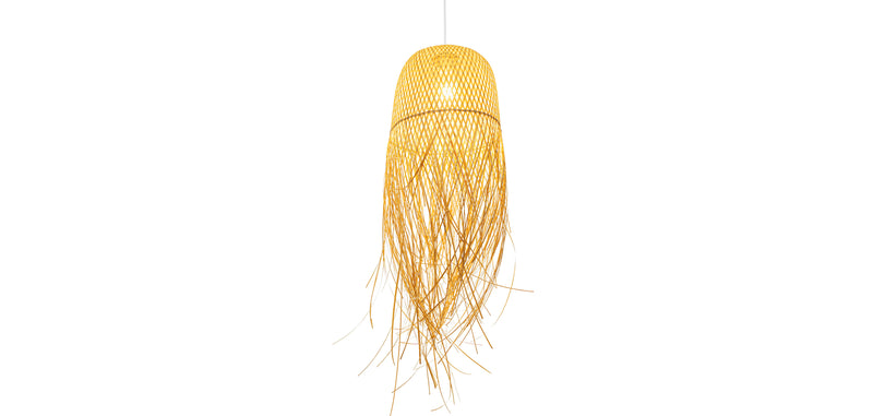 Lampe de plafond en bambou - Lampe suspendue de style Boho Bali - Thow