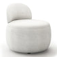 Fauteuil Design En Bouclette Fausse Fourrure Tapissée - Boucles Blanches - Melanie