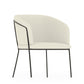 Fauteuil avec accoudoirs En Bouclette Fausse Fourrure Tapissée - Boucles Blanches - Miusen