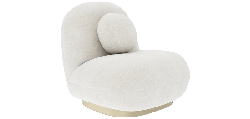 Bouclé fabric upholstered armchair - Larry - gallery 7
