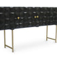 Console en Bois - Buffet Stile Vintage - Noir - Huisu