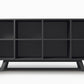 Aparador de madeira natural - design vintage - preto - Edan