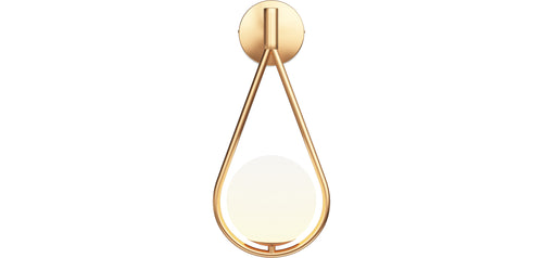 Gold Wall Lamp - Globe - Tear