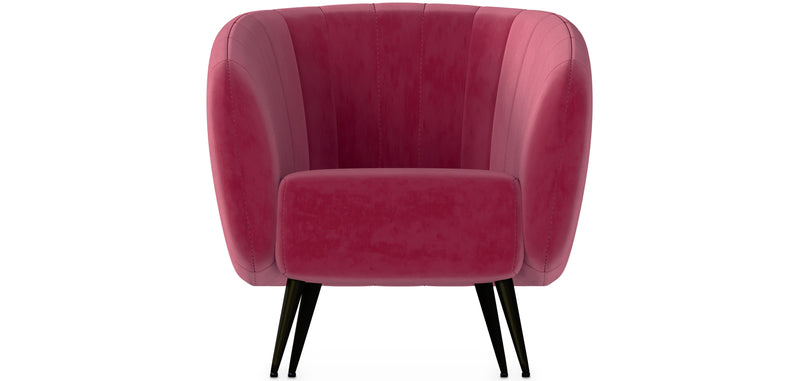 Fauteuil avec Accoudoirs - Revêtu de Velours - Nuba