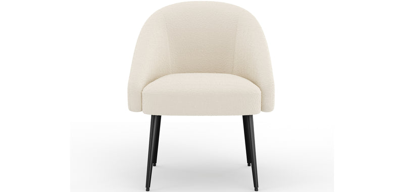 Fauteuil Design - En Bouclette Fausse Fourrure Tapissée - Boucles Blanches - Wasda