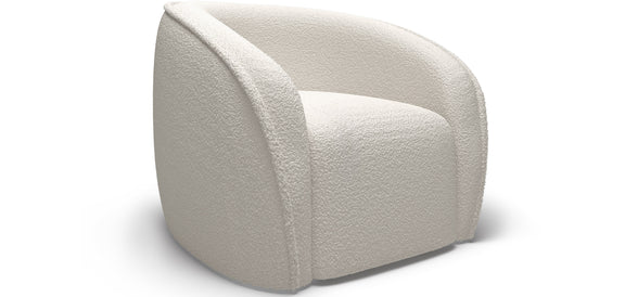 Armchair with Armrests - Upholstered in Boucle Fabric - Seral - gallery 2