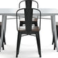 Pack Table à manger et 4 chaises à manger Design industriel - Nouvelle édition- Bistrot Stylix