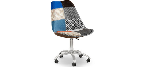 Chaise de Bureau Pivotante - Tissu Patchwork - Pixi
