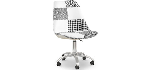 Chaise de Bureau Pivotante - Tissu Patchwork - Sam