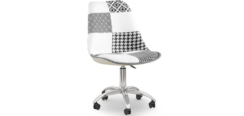 Chaise de Bureau Pivotante - Tissu Patchwork - Sam