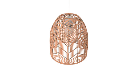 Hanging Lamp Boho Bali Style Natural Rattan -  Bu - gallery 4
