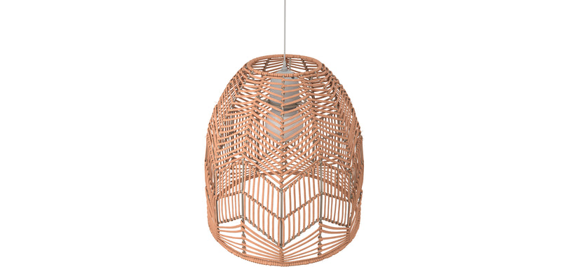 Hanging Lamp Boho Bali Style Natural Rattan -  Bu - gallery 4