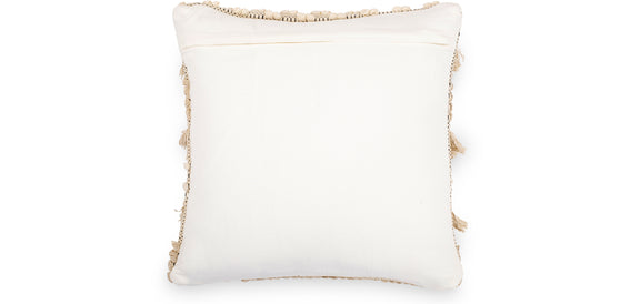 Square Cotton Cushion in Boho Bali Style, cover + filling - Chelay - gallery 3
