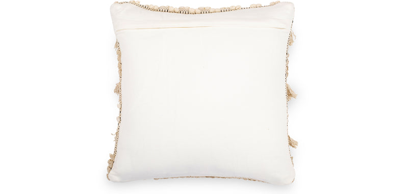 Square Cotton Cushion in Boho Bali Style, cover + filling - Chelay - gallery 3