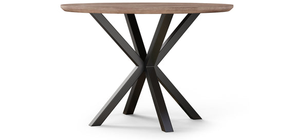 Round Dining Table - Industrial - Wood and Metal - Bayron - gallery 5