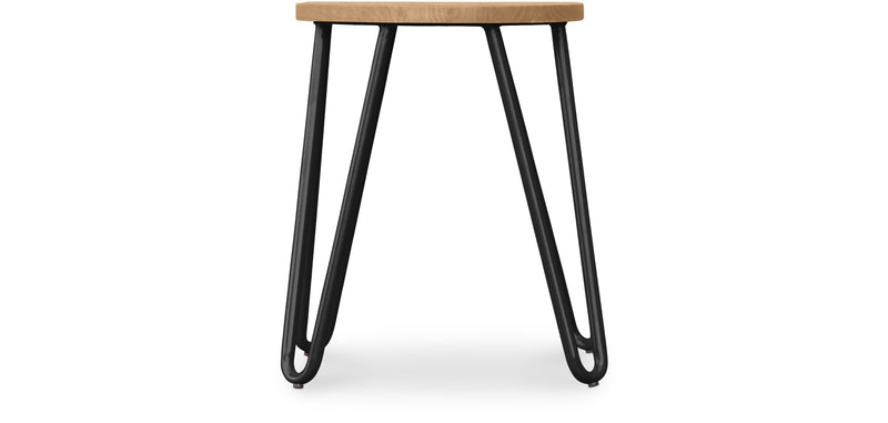 Tabouret Hairpin - 42cm - Bois clair et métal