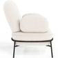 Fotel designerski - obity tkaniną boucle - Alia
