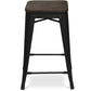 Bar Stool - Industrial Design - Wood and Steel - 60cm - Stylix