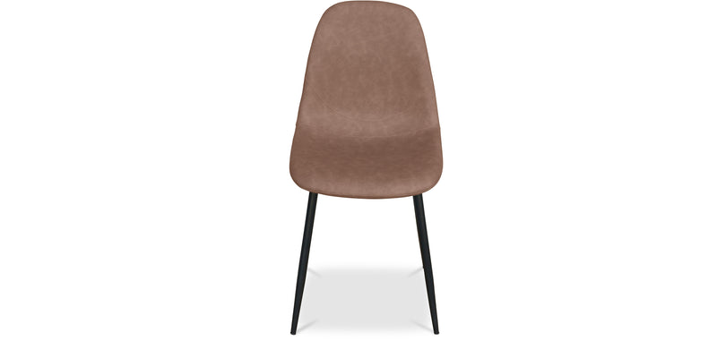 Chaise de salle à manger - Tapissée en simili cuir - Faby