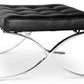 Upholstered faux leather footrest - Town